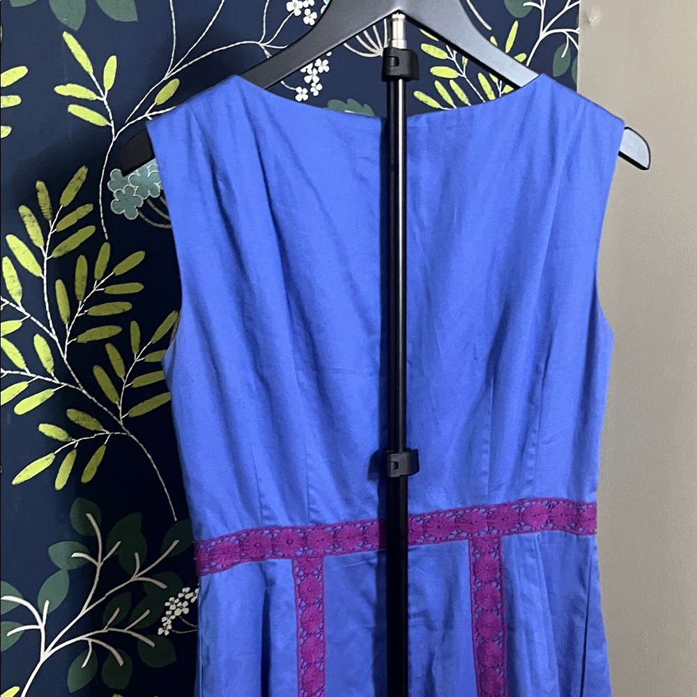 Nanette Lepore Blue and Purple Mini Dress Size 6 - Picture 7 of 9